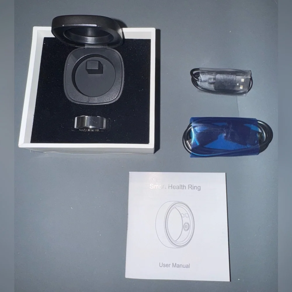 HitTopss Smart Ring, Silver # 10, Fitness Sleep Health Tracker, Waterproof